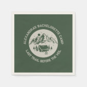 マウンテンキャンピングウィークエンドバチェロレッテ スタンダードカクテルナプキン (正面)