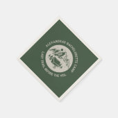 マウンテンキャンピングウィークエンドバチェロレッテ スタンダードカクテルナプキン (角)