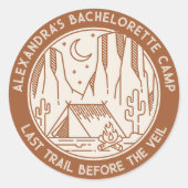 マウンテンキャンピングウィークエンドバチェロレッテ ラウンドシール (正面)