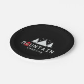 マウンテンキャンピングシルエット ペーパープレート (アングル)