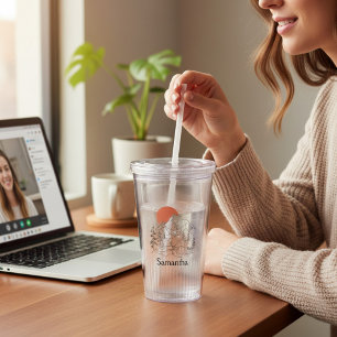 マウンテンキャンプと名前アクリルタンブラー アクリルタンブラー