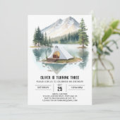 マウンテンキャンプアウトアドベンチャー誕生日 招待状 (スタンド正面)