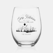 マウンテンキャンプバチェロレッテウィークエンドパーティーグランピング ステムなしワイングラス (正面)