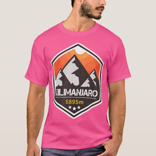マウンテンキリマンジャロ5540Mシーンハイキング職業 Tシャツ (正面)
