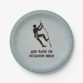 マウンテンクライマーのスケールのロックフェイス – テキスト ペーパープレート (正面)