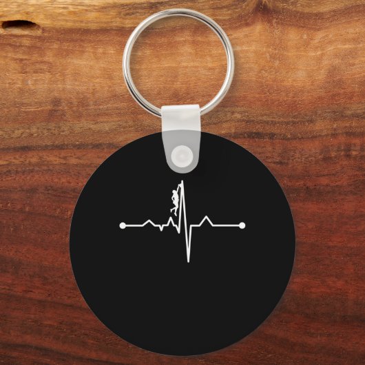 マウンテンクライマーハートビートロック登山恋人グラ キーホルダー (正面)