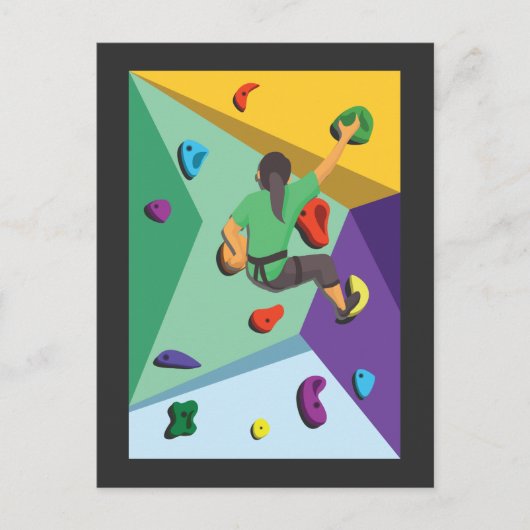 マウンテンクライマー大きい石アドベンチャーボルダリング ポストカード (正面)