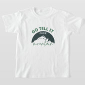 マウンテンクリスチャンのキッズシャツで教えに行く Tシャツ (レイダウン)