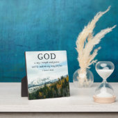 マウンテンクリスチャンホームデコールプラークとイーゼル フォトプラーク (インサイチュ)