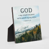 マウンテンクリスチャンホームデコールプラークとイーゼル フォトプラーク (正面)