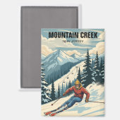 マウンテンクリークスキーニュージャージートラベル マグネット (正面/裏面)