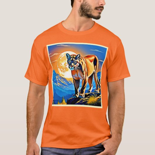 マウンテンクーガー:サンセット陛下 Tシャツ (正面)