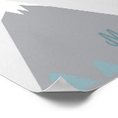 マウンテンゲストブックページ代替グレ素朴ー ポスター (角)