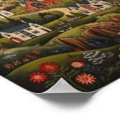 マウンテンコミュニティアメリカンフォークアート ポスター (角)