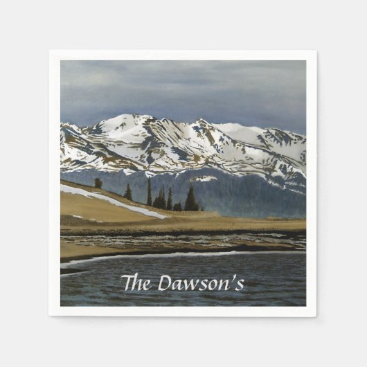 マウンテンコロラドランドスケープ スタンダードカクテルナプキン (正面)