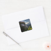 マウンテンゴリラアフリカ野生動物のシール スクエアシール (封筒)