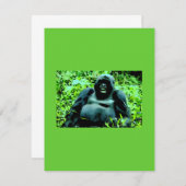 マウンテンゴリラ招待状-ユーモアのある招待状 招待状 (正面/裏面)