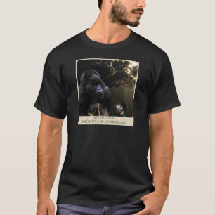 マウンテンゴリラ野生生物絶滅危惧種シャツ Tシャツ