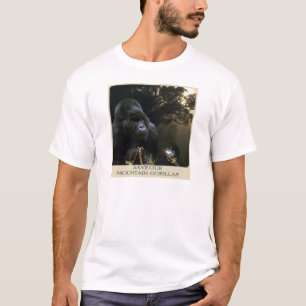 マウンテンゴリラ野生生物絶滅危惧種シャツ Tシャツ