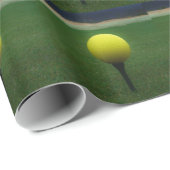 マウンテンゴルフ場のイエローゴルフボール ラッピングペーパー (ロールコーナー)