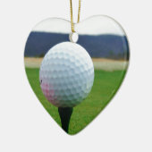 マウンテンゴルフ場のゴルフボール セラミックオーナメント (左)