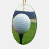マウンテンゴルフ場のゴルフボール セラミックオーナメント (左)