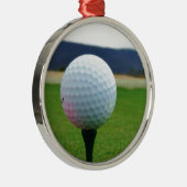 マウンテンゴルフ場のゴルフボール メタルオーナメント (右)