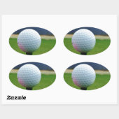 マウンテンゴルフ場のゴルフボール 楕円形シール (シート)