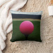 マウンテンゴルフ場のピンクゴルフボール クッション (ブランケット)