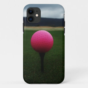 マウンテンゴルフ場のピンクゴルフボール iPhone 11 ケース