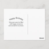 マウンテンゴーツホワイトワイルドライフフォト誕生日 ポストカード (裏面)