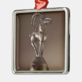 マウンテンゴートが付いているFinial メタルオーナメント (左)