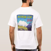 マウンテンゴートのりんごのヴィンテージの木枠のラベル Tシャツ (裏面)