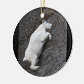 マウンテンゴートの登山の崖 セラミックオーナメント (左)