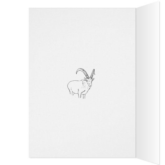 マウンテンゴートデイアニマルおもしろいスケッチ誕生日 (内側 (左))