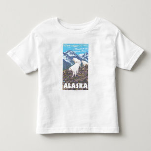 マウンテンゴート場面- Denaliの国立公園、 トドラーTシャツ