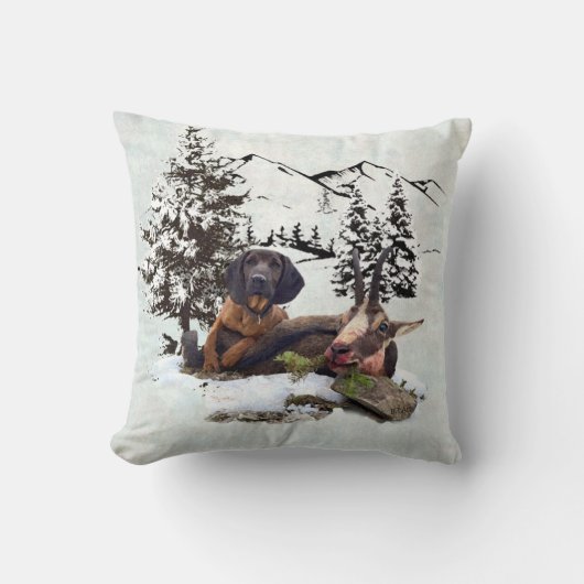マウンテンゴート狩猟の冒険 クッション (正面)