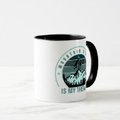 マウンテンサイクリングは私のセラピームーンスターズスポーツ マグカップ (正面右)