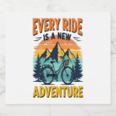 マウンテンサイクリングアドベンチャー スパークリングワインラベル (シングルラベル)