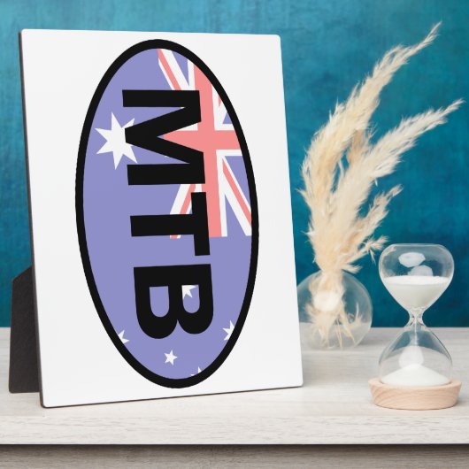 マウンテンサイクリングオーストラリア国旗 フォトプラーク (側面)