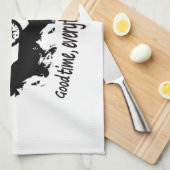 マウンテンサイクリンググッドタイム感動的引用文 キッチンタオル (四つ折り)