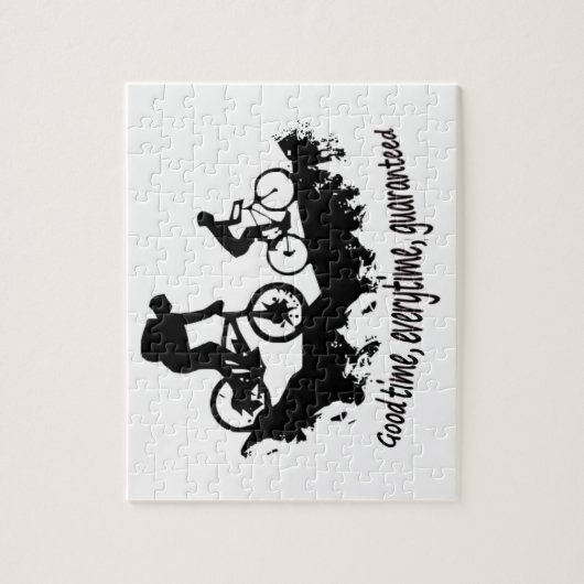 マウンテンサイクリンググッドタイム感動的引用文 ジグソーパズル (縦)