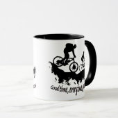 マウンテンサイクリンググッドタイム感動的引用文 マグカップ (正面右)