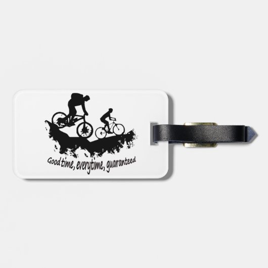 マウンテンサイクリンググッドタイム感動的引用文 ラゲッジタグ (裏面横)