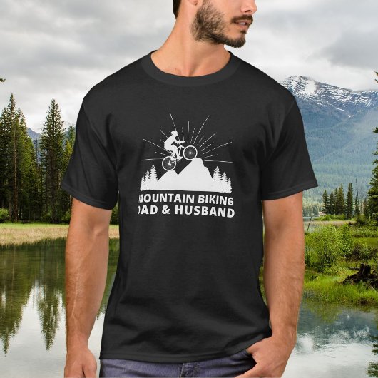 マウンテンサイクリングパパと夫 Tシャツ