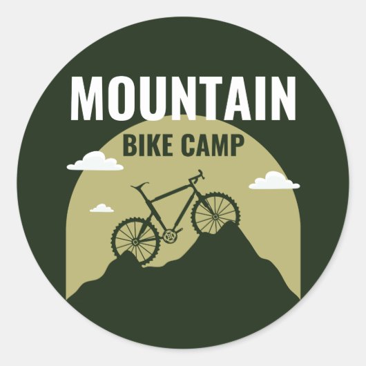 マウンテンサイクリングホリデーステッカー ラウンドシール (正面)