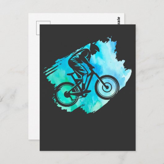 マウンテンサイクリングレーシングボーイズ屋外サイクリング ポストカード (正面/裏面)