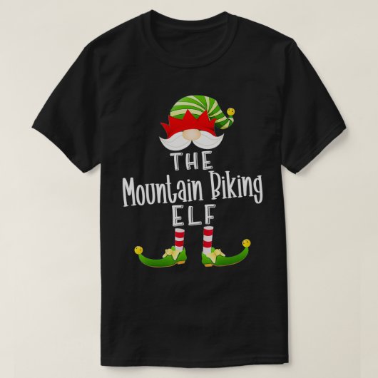 マウンテンサイクリング小妖精や小人グループクリスマおもしろいパジャマP Tシャツ (デザイン正面)