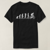 マウンテンサイクリング進化ギフト山バイクもしくは自転車に乗る人 Tシャツ (デザイン正面)