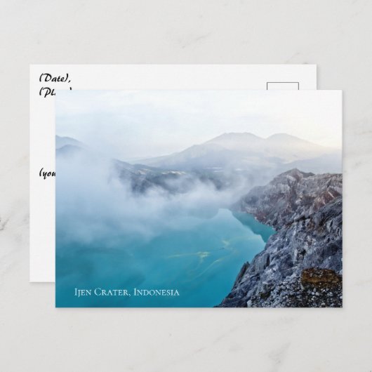 マウンテンサルファクレーターブルーポンドフォグミスト ポストカード (正面/裏面)